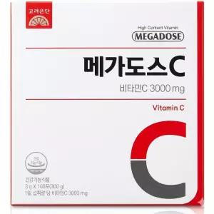 고려은단 메가도스C 비타민C 3000 mg 100포 (100일분) 2박스
