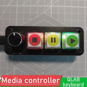 미디어 컨트롤러 QLAB 키보드   성능 3키 손잡이 드라이브  음악 플레이어