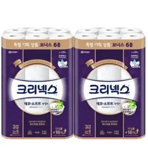 크리넥스 데코앤소프트 부케향 30롤 x 2팩 화장지 25M 수딩+