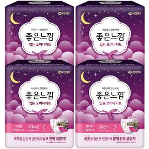 좋은느낌 오버나이트 입는 팬티 중형 8개입 x4팩