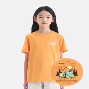[아웃도어프로덕츠키즈]  [온라인전용] 백그래픽 반팔티셔츠 (오렌지) OD262ISS93_ORG
