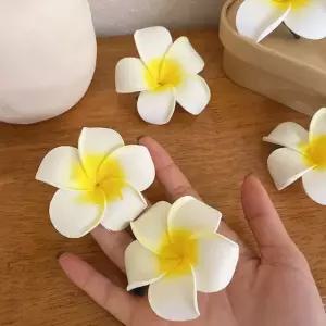 러블리 여름 바캉스 패션 플라워 머리핀 플루메리아 집게핀
