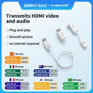 레모렐 30m 무선 타입 C to HDMI 송수기 오디오 트랜시버 키트 TV 카메라 프로젝터 PC용