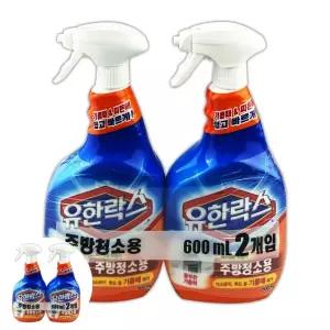 후드청소 유한락스 주방청소용 -O 600ml 2P