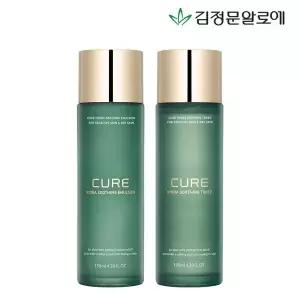 [하프클럽/김정문알로에]큐어 수딩 토너 130ml 1개 에멀전 130ml 1개