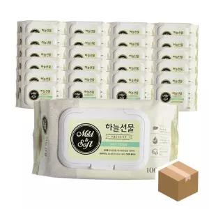 외출용품 하늘선물 물티슈 BOX 100매 캡형x24개입