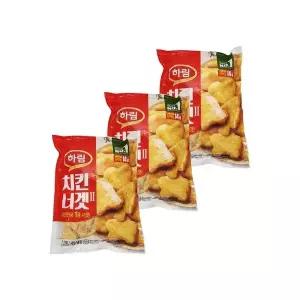 하림 에어프라이어 야식 냉동 간편 반조리 튀김 치킨너겟2 1kg 3개