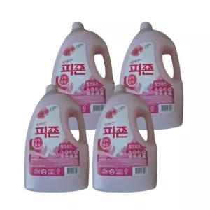 피죤 강력탈취 섬유유연제 레귤러 핑크로즈 3.1L, 4개