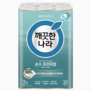깨끗한나라 순수 프리미엄 더클래스 30m 30롤 2팩