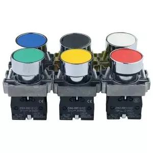 순간 푸시 버튼 스위치 22mm 10A/240V 원형 소형 평면 패널 NC/NO XB2BA31 ZB2BE101C 102C