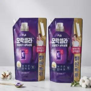 피지 모락셀라 액체세제 2.3L 리필 코튼향 2개