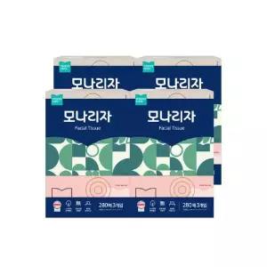 [셀러허브]모나리자 피부저자극 미용티슈 280매 12개(총3,360매) 천연펄프 100%/J (S50842910)