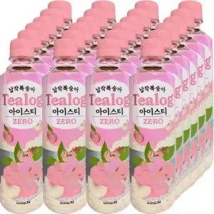 티로그 아이스티 제로 납작복숭아 500ml 24개 1박스