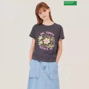 베네통 스마일 플라워 썸머 티셔츠 BATSB3631