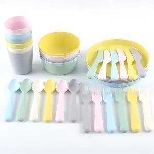 메가디자인 이케아 칼라스 식기 그릇 접시 컵 포크 숟가락 식기세트