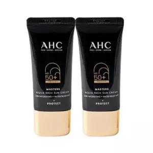 49210405-AHC 마스터즈 아쿠아 리치 선크림 30ml x2개 (SPF50+ PA++++) 유기자차