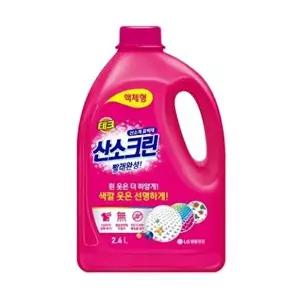 [LG생활건강]고품질 표백제 액체형 세탁세제 액체세제 산소계 빨래 색깔옷 1개 산소크린 액체세제 2.4 표