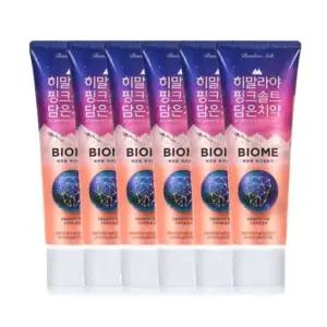 히말라야 핑크 솔트 바이옴 치약 100g 6개