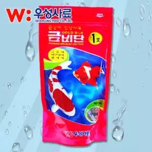 우성 금비단 1호 소형 금붕어 비단잉어 양어장 열대어 관상어 부상성 먹이 사료 120g