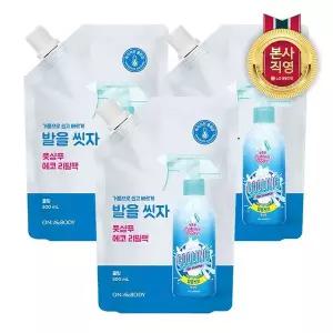 [엘지생활건강][여름 운동화 속 땀냄새 제거] 온더바디 발을씻자 풋샴푸 리필 500ml 쿨링 x 3개..[34446...