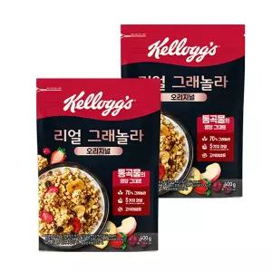 [비치백 증정] 켈로그 리얼 그래놀라 400g 2개