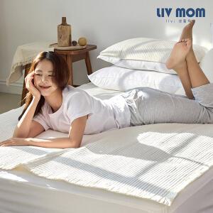 리브맘 순면 피그먼트 매트리스 침대패드 고정밴드 MS/SS/Q/K