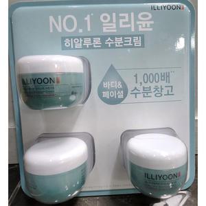 일리윤 히알루론 모이스춰 수분크림 300ml(100ml x 3개)/바디/페이셜/겸용/일리윤/끈적임없는/수분크림