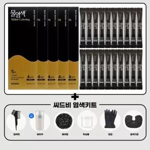 씨드비 프리미엄 물염색 시즌2 내추럴블랙 20회분+염색도구