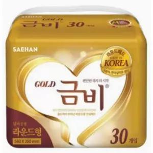 금비 골드 라운드형 속기저귀 30입 병원/요양원 물품(고급 성인 기저귀)8팩 1상자