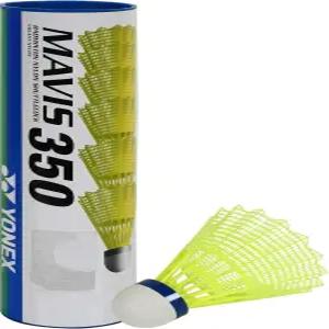 YONEX Mavis 350 나일론 셔틀콕(블루 캡 포함) (노란색)