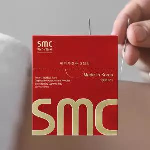 SMC침 에스엠씨침 0.25x40 100쌈(1000pcs) 한방침 일회용침 스프링침 멸균침 사이즈선택