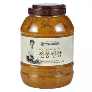 [안동제비원] 식품명인 3년묵은 전통된장 3kg 우리콩 100%