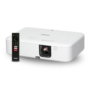 Epson EpiqVision Flex CO-FH02 풀 HD 1080p 스마트 스트리밍 휴대용 프로젝터, 3칩 3LCD, 3,000루멘 색상/화이트 밝기, 안드로이드 TV, 블루투스, 5W 스피커, 홈 엔터테인먼트