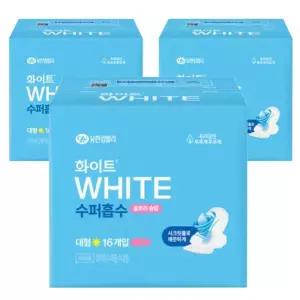 [화이트][화이트] 화이트 수퍼흡수 대형 16Px3팩 (42930056)