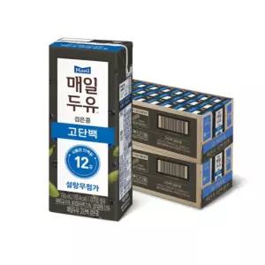 매일두유 고단백 검은콩 190ml x 48팩 무설탕 식물성 단백질 보충제 음료