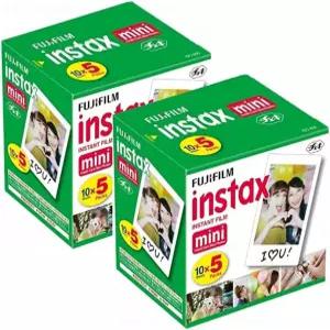 후지필름 인스탁스 미니 인스턴트 필름 5팩 10매 × 2 (100매)