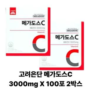 고려은단 메가도스C 비타민C 3000mg X 100포 (300g), 2개