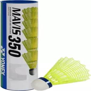 YONEX Mavis 350 나일론 셔틀콕(블루 캡 포함) (노란색)