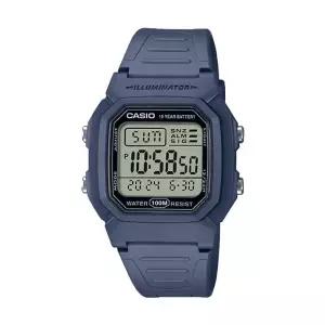 카시오 W-800H-2A 남성 군인 스포츠 스퀘어 전자 손목 시계