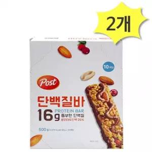 포스트 단백질바 프로틴바 500g x 2개 20개입 동서식품 견과류 건과일 초콜릿