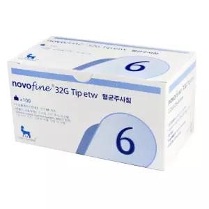 노보파인 인슐린 펜니들 32G x 6mm 100개 - 주사침 바늘 혈당관리