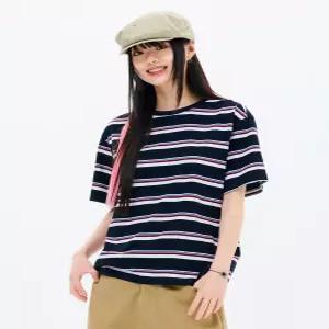 [체이스컬트][2Color] U 코튼 스트라이프 반팔