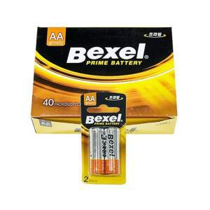 Bexel 벡셀 알카라인 건전지 AA 2개입x20카드 수은전지 동전
