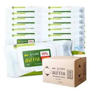 균이제로 살균티슈 75매 24팩