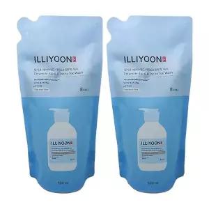 일리윤 세라마이드 아토 6.0 탑투토 워시 무향 500ml(리필) 올인원 샴푸겸용 바디워시 2개 Ss