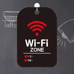 고품질 Wi Fi ZONE 사각안내판 알림판 블랙 디 Fi 사각안내판 알림판 블랙 ZO NE 사각 안내판 WFP3E2R