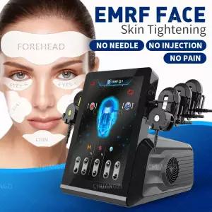 EMS RF 얼굴 전기 자극 팅 기기 6 핸들 스컬프트 페이스 패드 마사지기 안티에이징 주름 제거