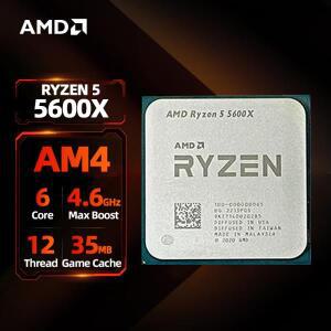 PC 게이머용 AMD Ryzen 5 5600X 프로세서, 4.6GHz 6 코어 12 스레드 35MB 게임 캐시, 7NM TDP 65W 소켓 AM4