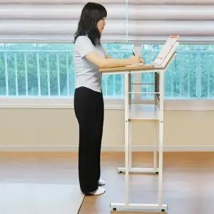 공부하는 책상 졸음 서서 프리미엄 방지효과 척추건강 스탠딩 책상 스탠딩 쓰는 학생 하는 테이블 공부