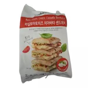 베키아에누보 바질토마토치즈 치아바타 샌드위치 555g 3개